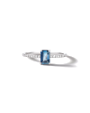 SLAETS Jewellery Mini Ring Steel Blue Sapphire and Diamonds, 18Kt Gold *VERKOCHT* (watches)